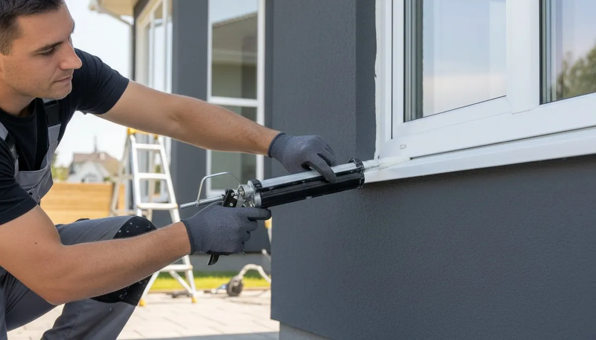 Professional caulking and sealing on Mesa AZ home exterior by expert house painters