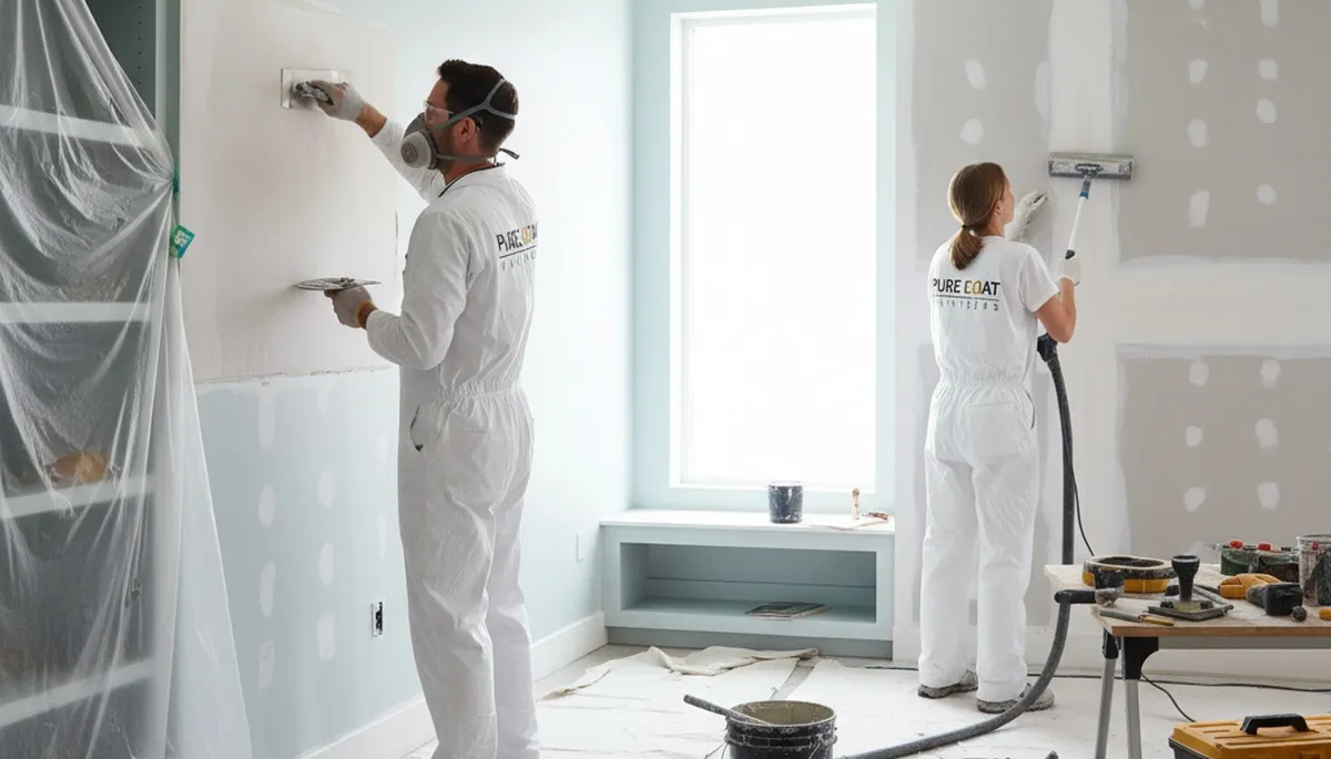 Professional drywall repair and wall restoration by house painters in Mesa, AZ home interior