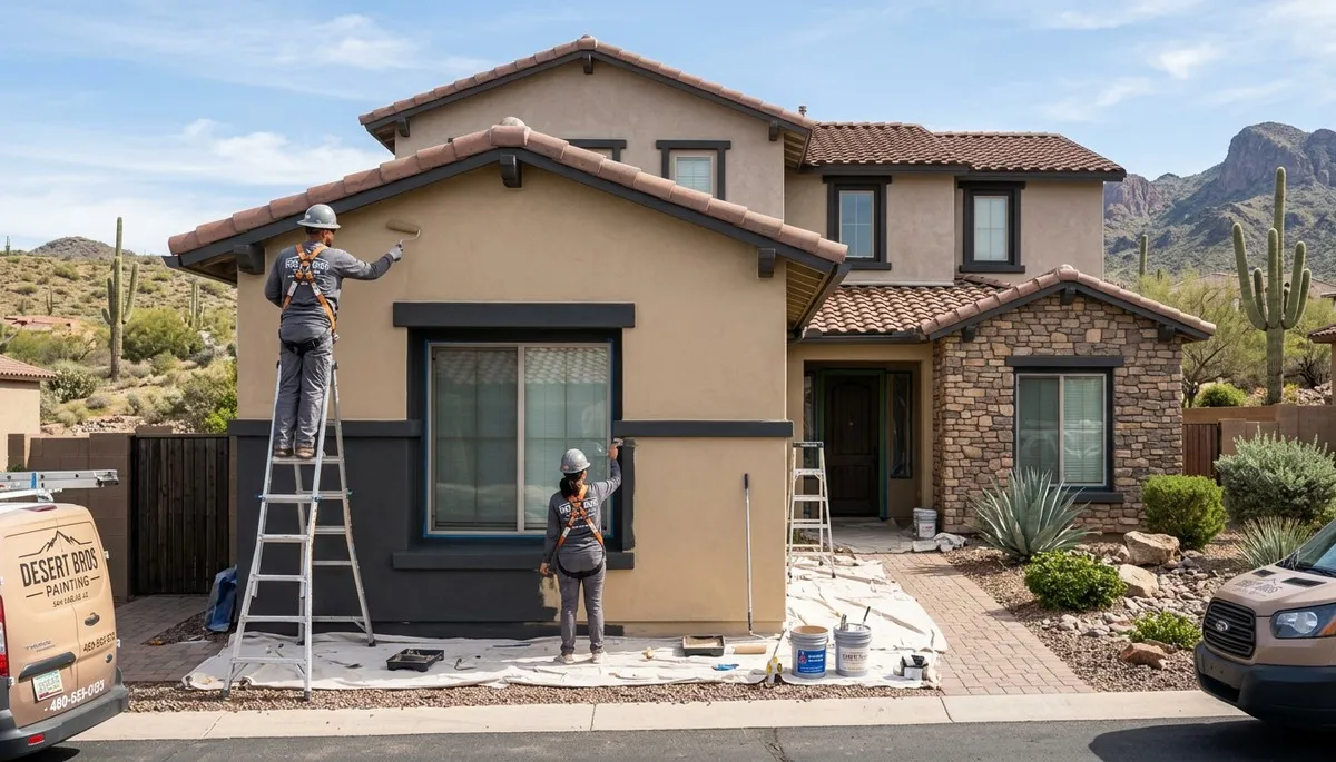 Professional house painter in Mesa AZ providing expert exterior and interior painting services
