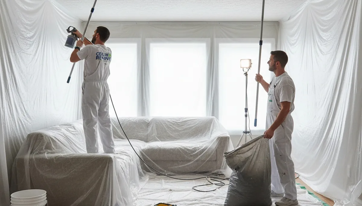 Professional popcorn ceiling removal in Mesa AZ for smooth modern interior finish